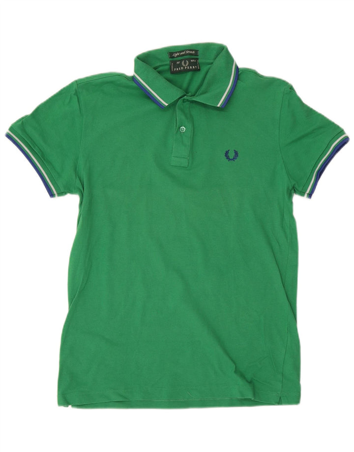 FRED PERRY Muška polo majica srednje zelene pamučne boje