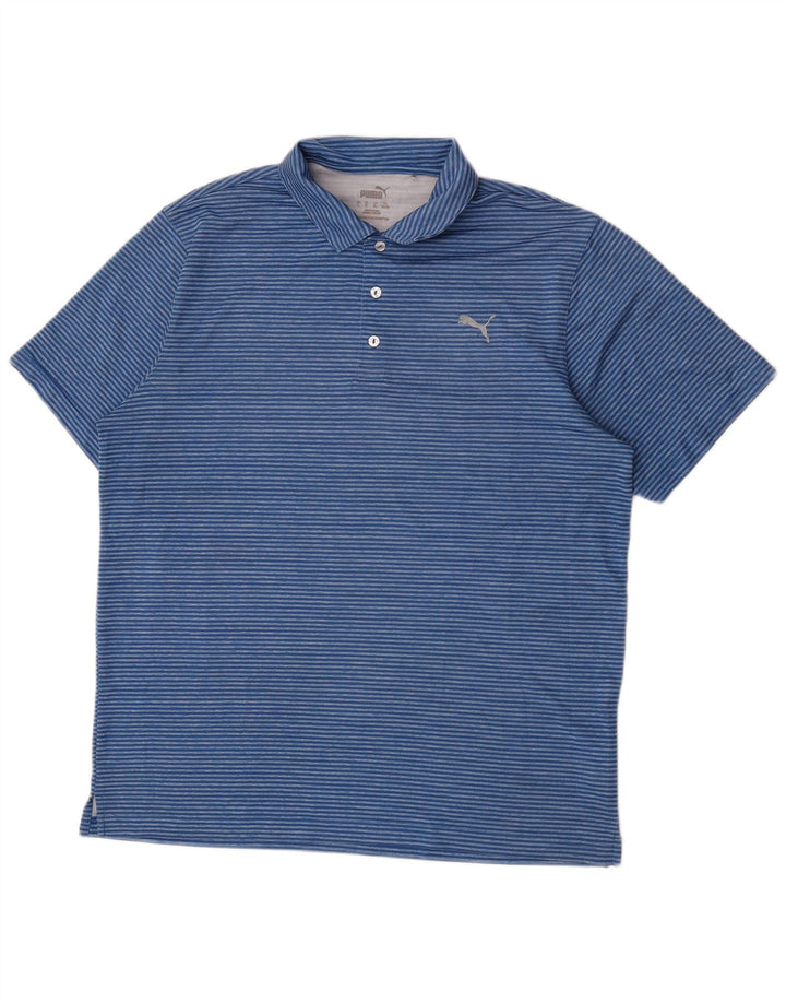 Puma muška polo majica XL plavi prugasti poliester