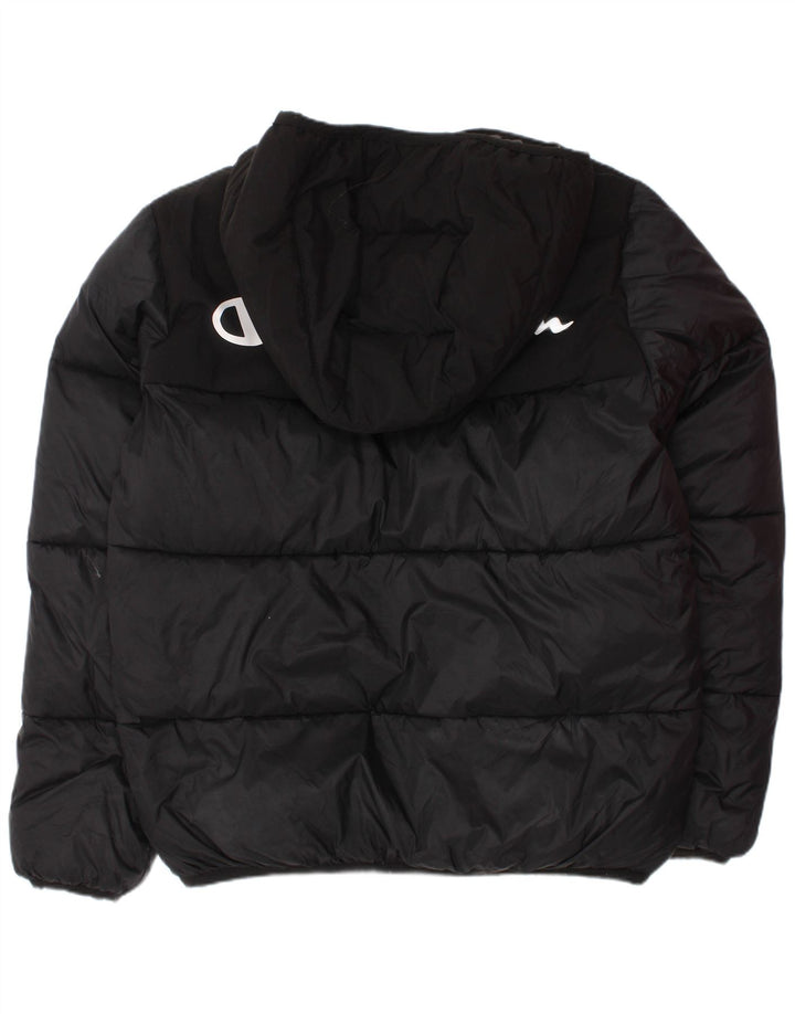 Podstavljena jakna Champion Boys Graphic s kapuljačom 9-10 godina srednje crna