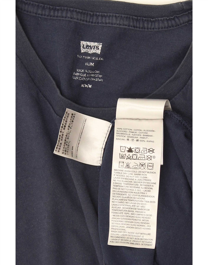 Levi's muška uska majica kratkih rukava srednje tamnoplavi pamuk