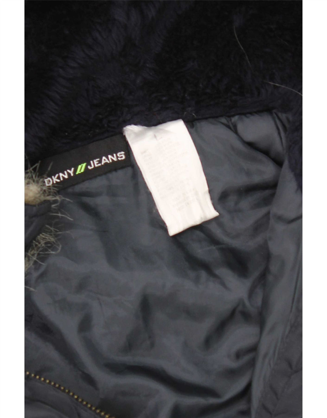 Dkny ženska bomber jakna s kapuljačom UK 16 Veliki tamnoplavi najlon