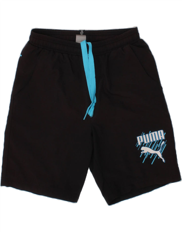 PUMA Boys Graphic Sport Shorts 11-12 Years  Black Vintage Puma and Second-Hand Puma from Messina Hembry 