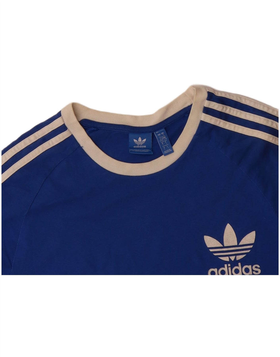 ADIDAS Mens T-Shirt Top Large Blue Cotton