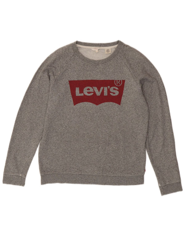 Levi's ženska majica s motivima prekomjerne majice UK 6 XS Grey Flected