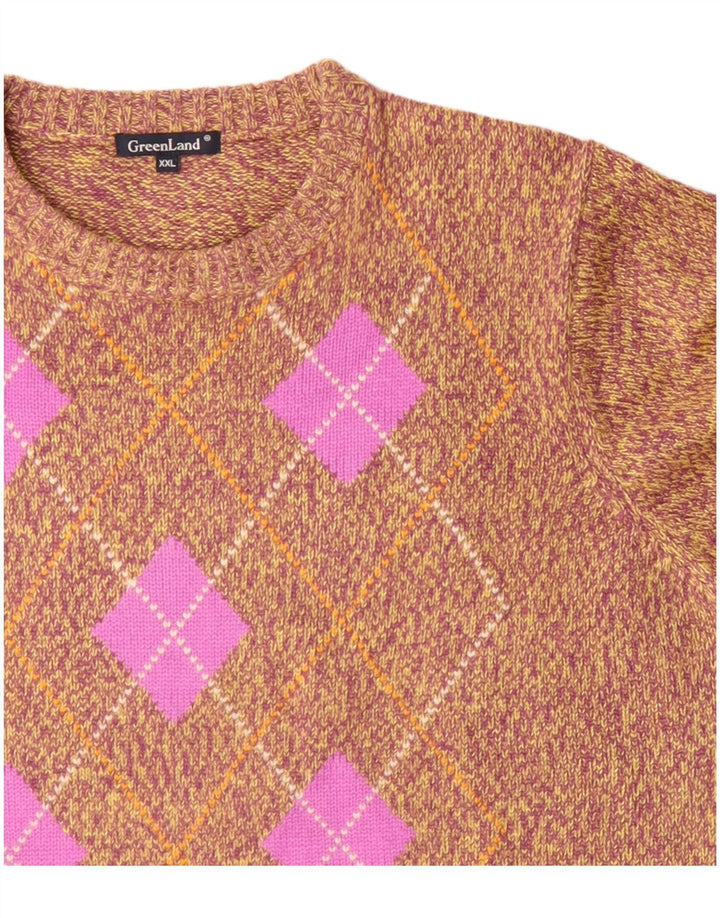 GREENLAND Ženske UK 20 2XL višebojni argyle/dijamantni akril