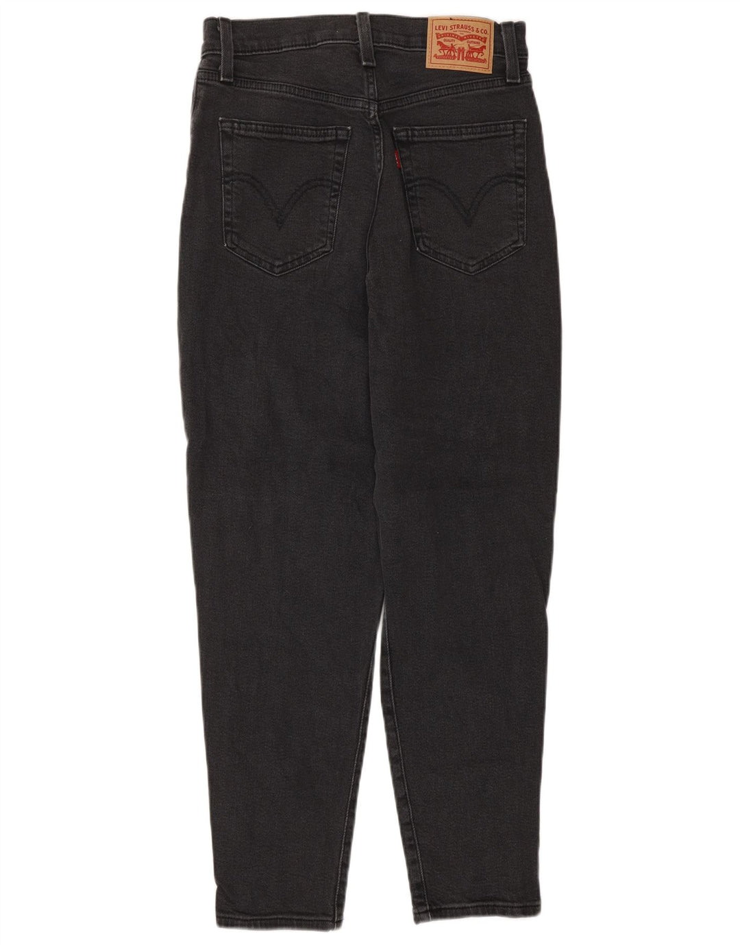 LEVI'S Ženske Mom Jean Crop traperice visokog struka W26 L26 Sivi pamuk