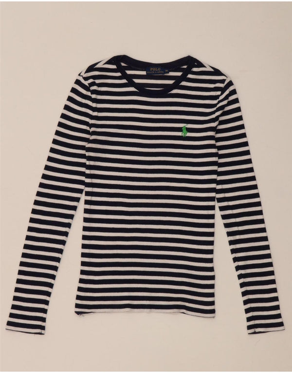 Polo Ralph Lauren ženska majica dugih rukava UK 4 XS tamnoplavi pamuk na pruge