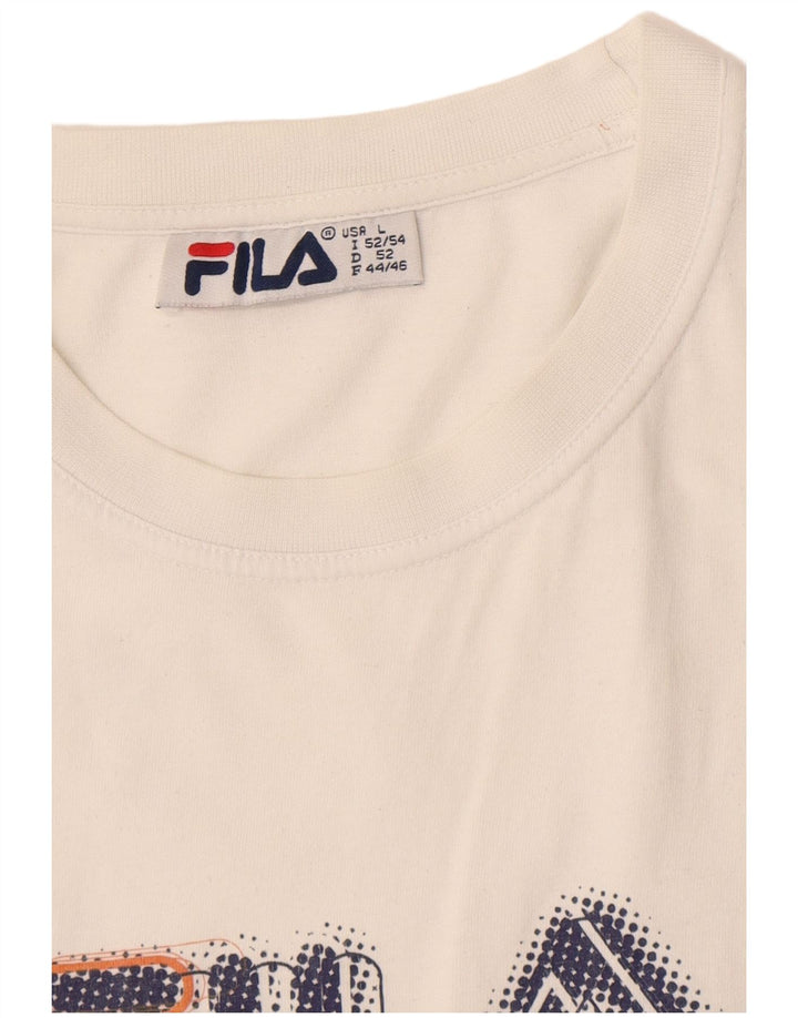 Fila Muška velika bijela majica s grafičkim motivima