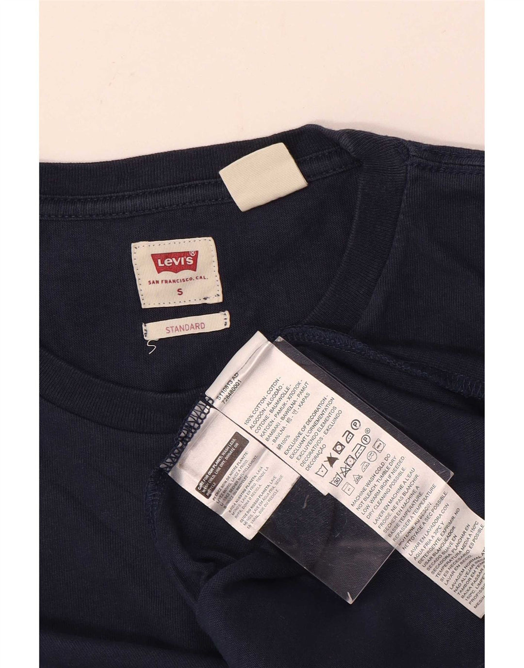 Levi's muška majica standardnog kroja s dugim rukavima, mala tamnoplava, pamučna