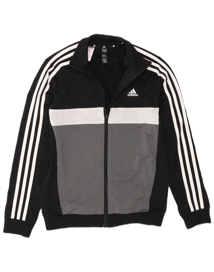 Adidas trenirka za dječake, gornja jakna od 11 do 12 godina, crna poliesterska boja
