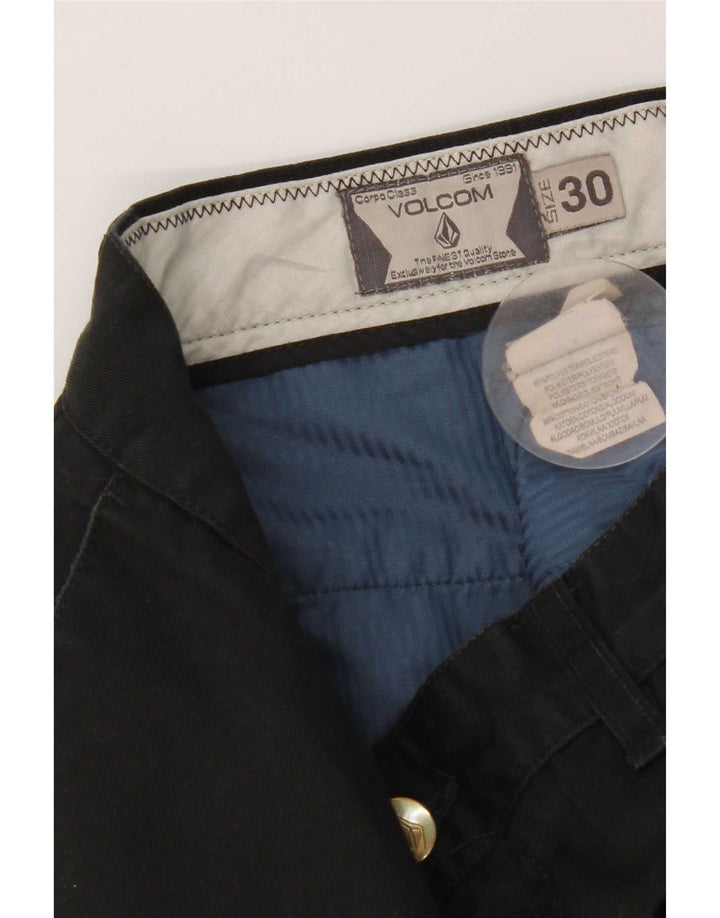 Volcom muške ravne chino hlače W30 L31 crni poliester