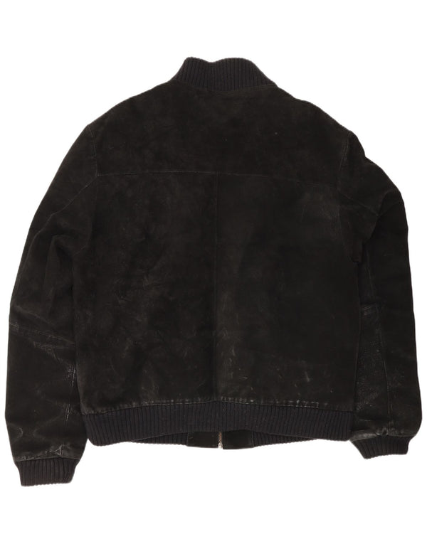 Vintage muška bomber jakna od antilopa UK 42 XL crna koža
