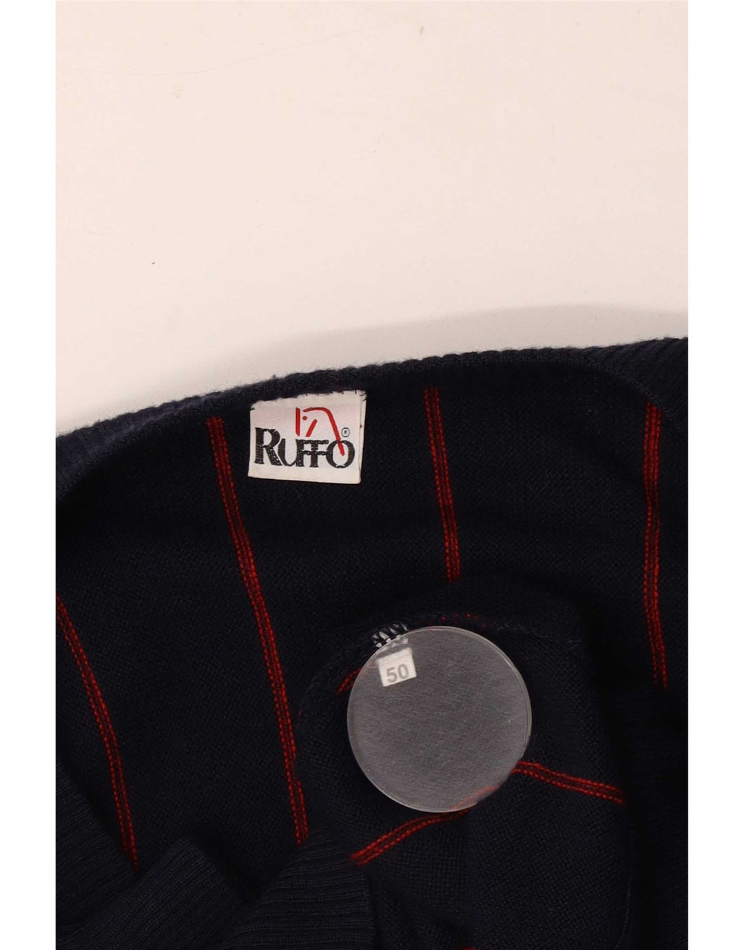 RUFF0 Muški kardigan džemper IT 50 srednje tamnoplave pruge