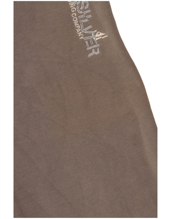 QUIKSILVER Ženska majica s kapuljačom s grafičkim patentnim zatvaračem UK 14 Veliki sivi pamuk