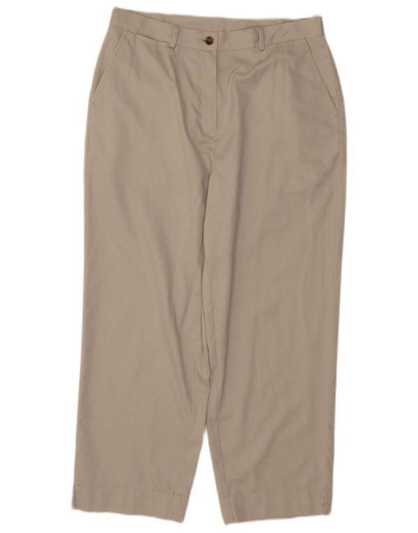 L.L.Bean ženske sužene chino hlače US 14 XL W34 L26 bež pamuk