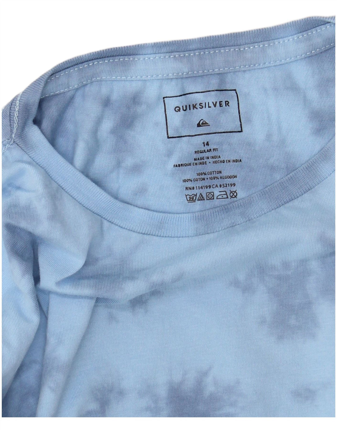 Quiksilver Boys Regular Fit Pulover Trenirka Top 13-14 Years Blue Tie Dye