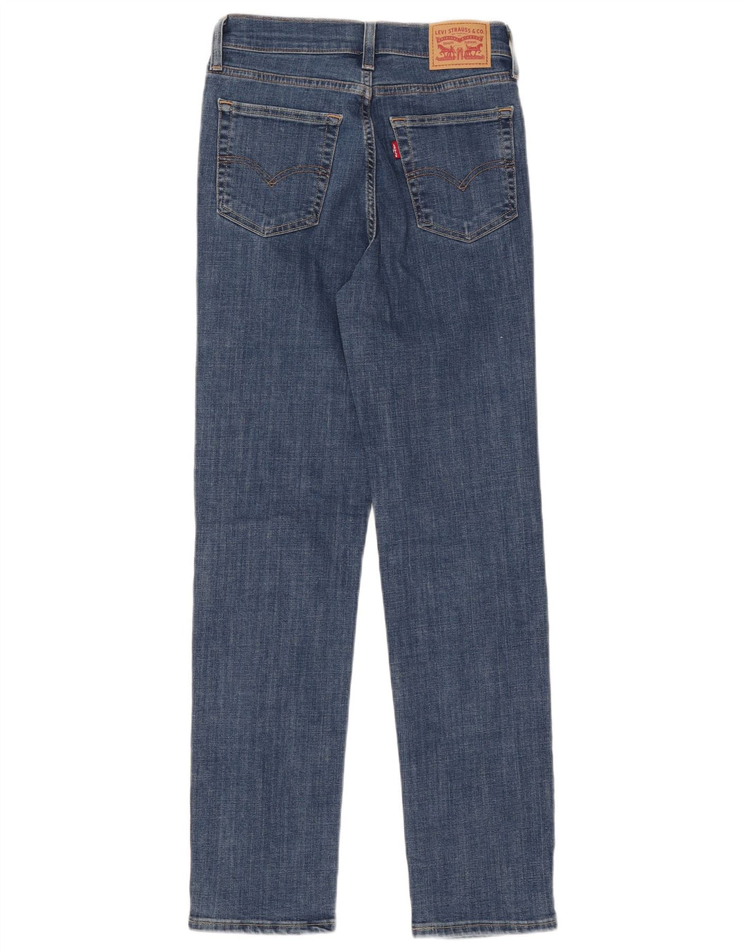 LEVI'S ženske ravne traperice visokog struka 724 W27 L30 plavi pamuk