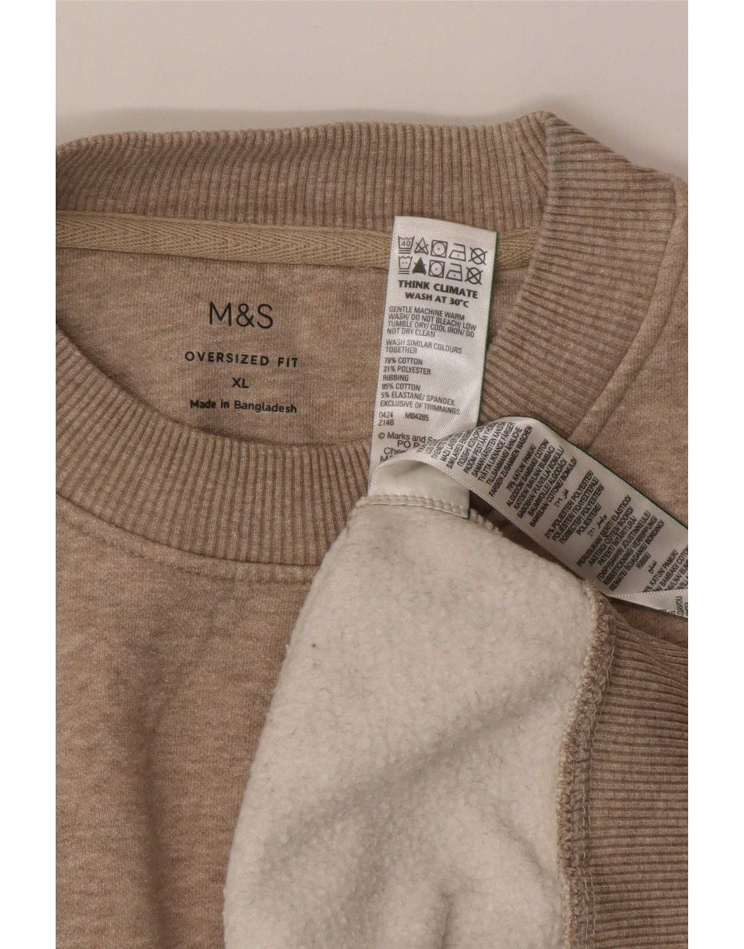 Marks & Spencer muška majica s prekomjernom majicom XL, sivi flekasti pamuk