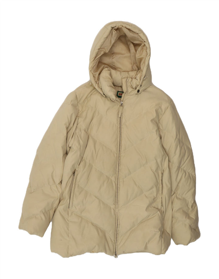 INVICTA Womens Hooded Padded Jacket UK 16 Large Beige Polyester Vintage Invicta and Second-Hand Invicta from Messina Hembry 