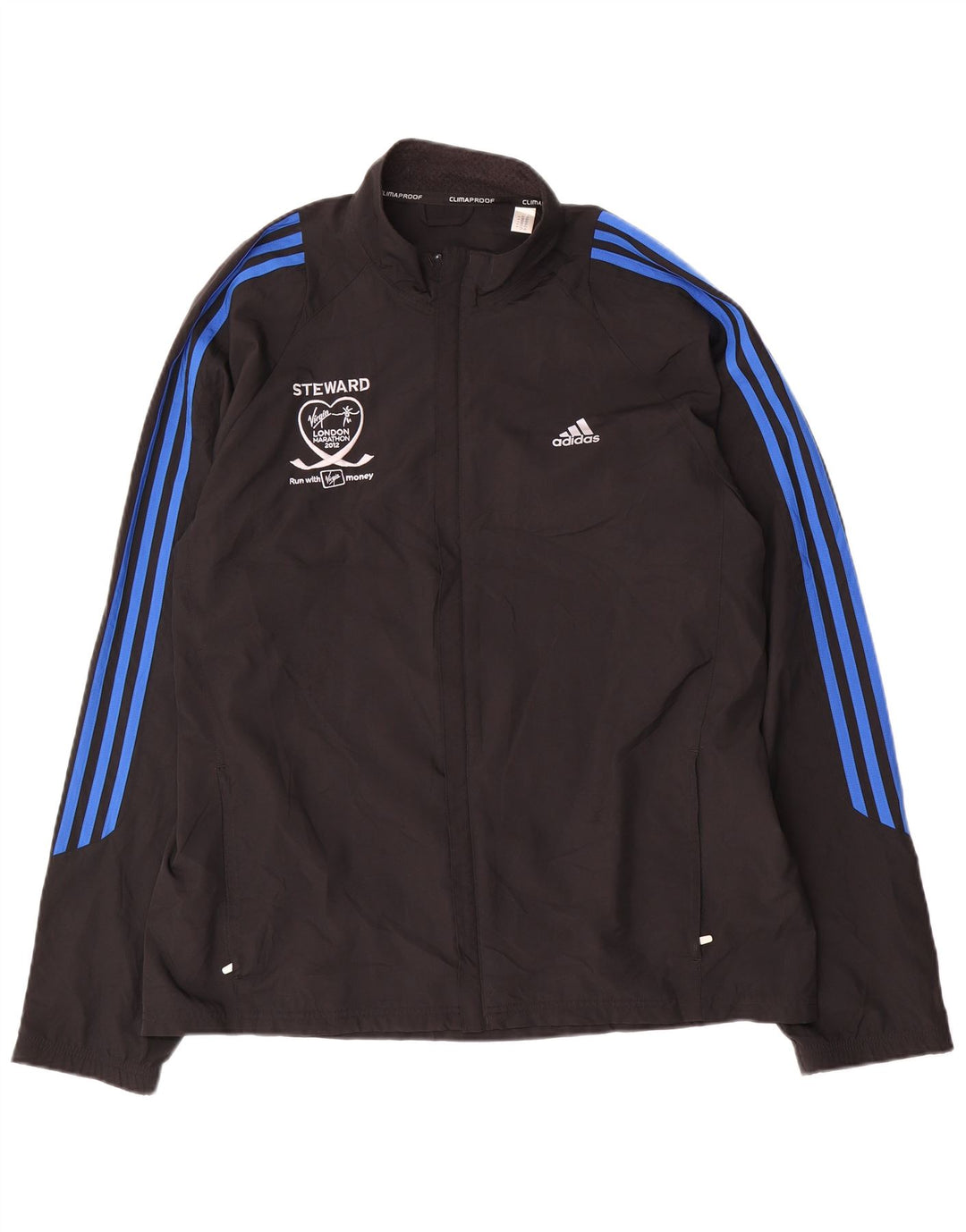 Adidas muška kišna jakna s grafičkim motivima UK 40 veliki crni poliester