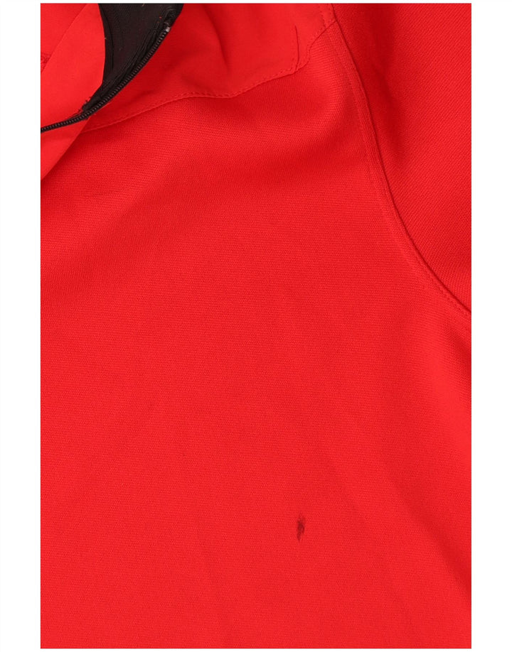 Nike Dri Fit majica s izrezom i dugim rukavima, mali crveni poliester