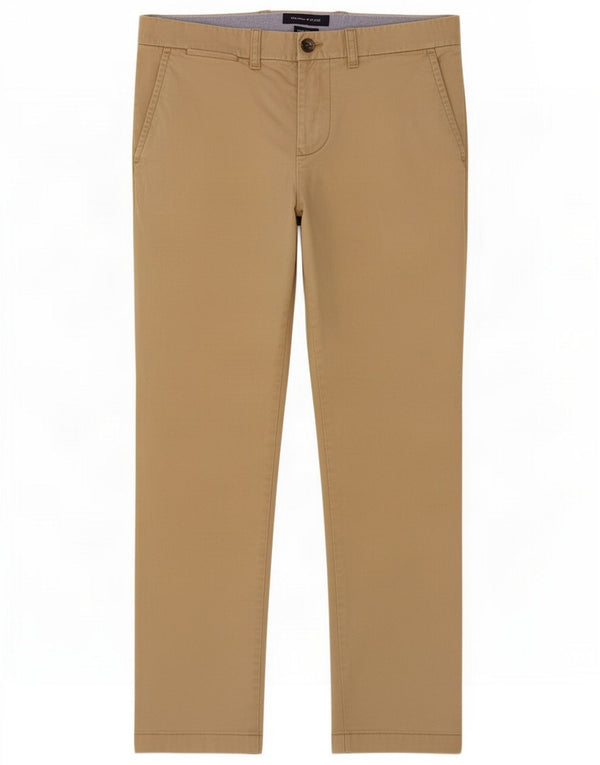 Tommy Hilfiger Mens Slim Fit Chino Trousers W31 L30 Beige Cotton