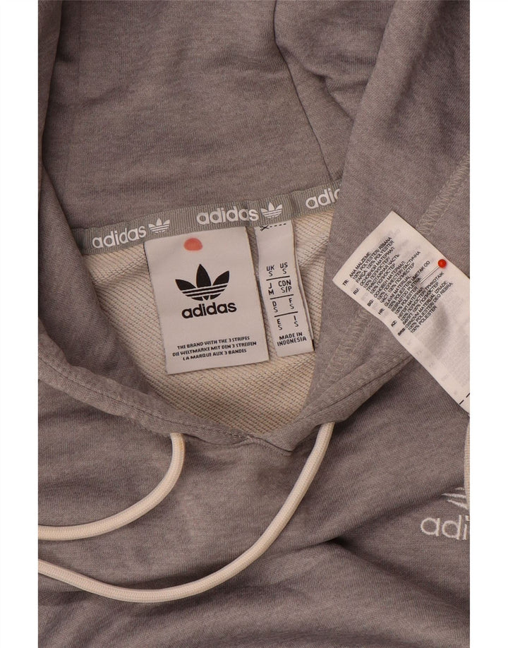 Adidas muška majica s kapuljačom mala siva od poliestera