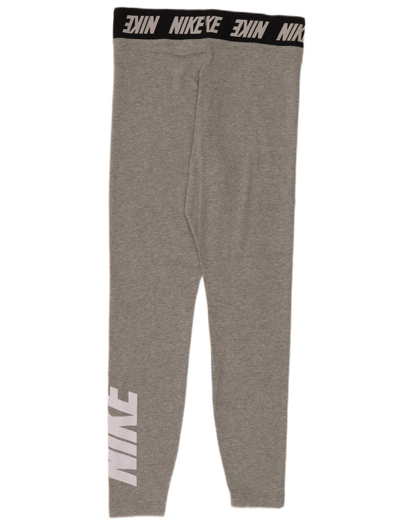 Nike ženske grafičke tajice UK 12 pamuk srednje sive boje