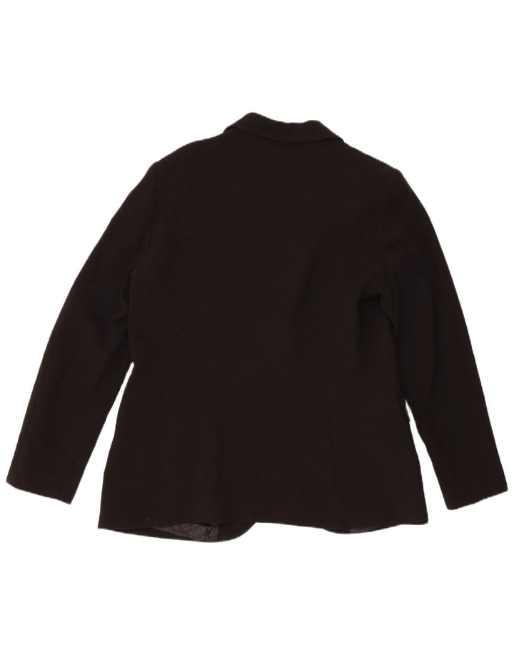 Benetton ženski sako sa 1 gumbom UK 16 Veliki crni poliester