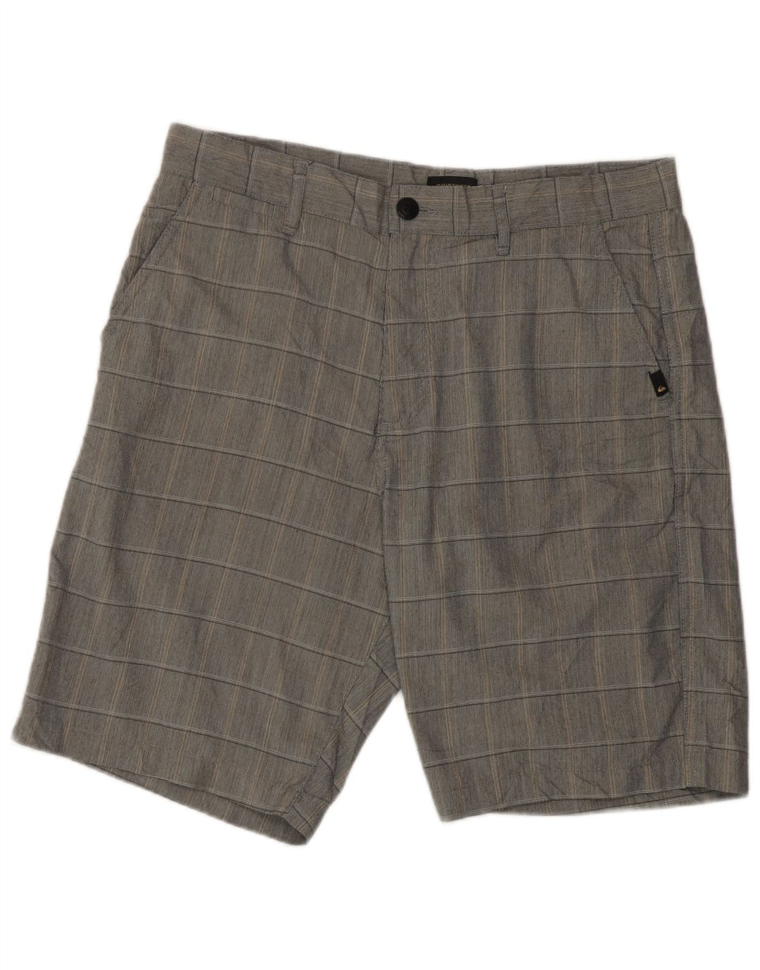Quiksilver muške chino kratke hlače standardnog kroja W32 srednje sivi karirani poliester