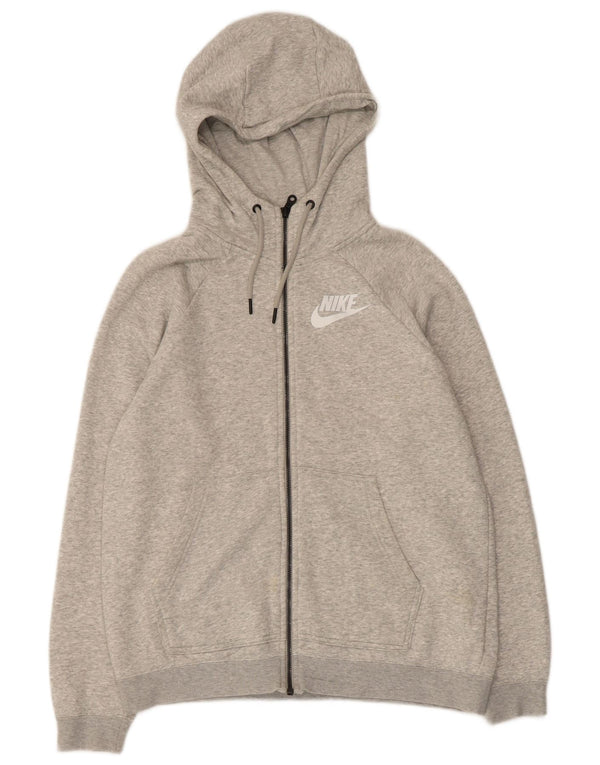 Nike ženski pulover s kapuljačom s patentnim zatvaračem UK 14 srednje sivi pamuk