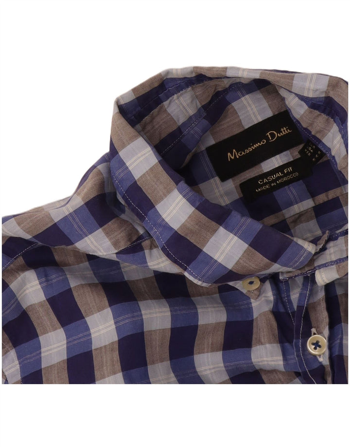 Massimo Dutti muška ležerna košulja srednje plave boje gingham