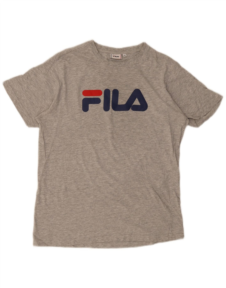 Fila muška majica kratkih rukava s grafičkim motivima srednje siva s mrljama