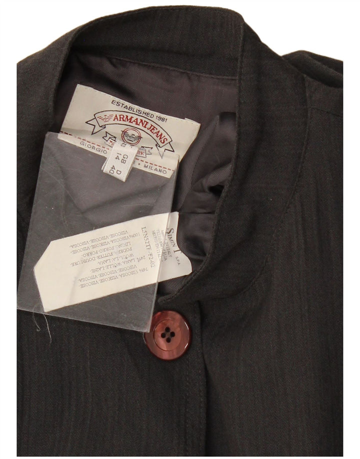 ARMANI JEANS Ženska jakna sa 5 gumba UK 14 Velika crna viskoza