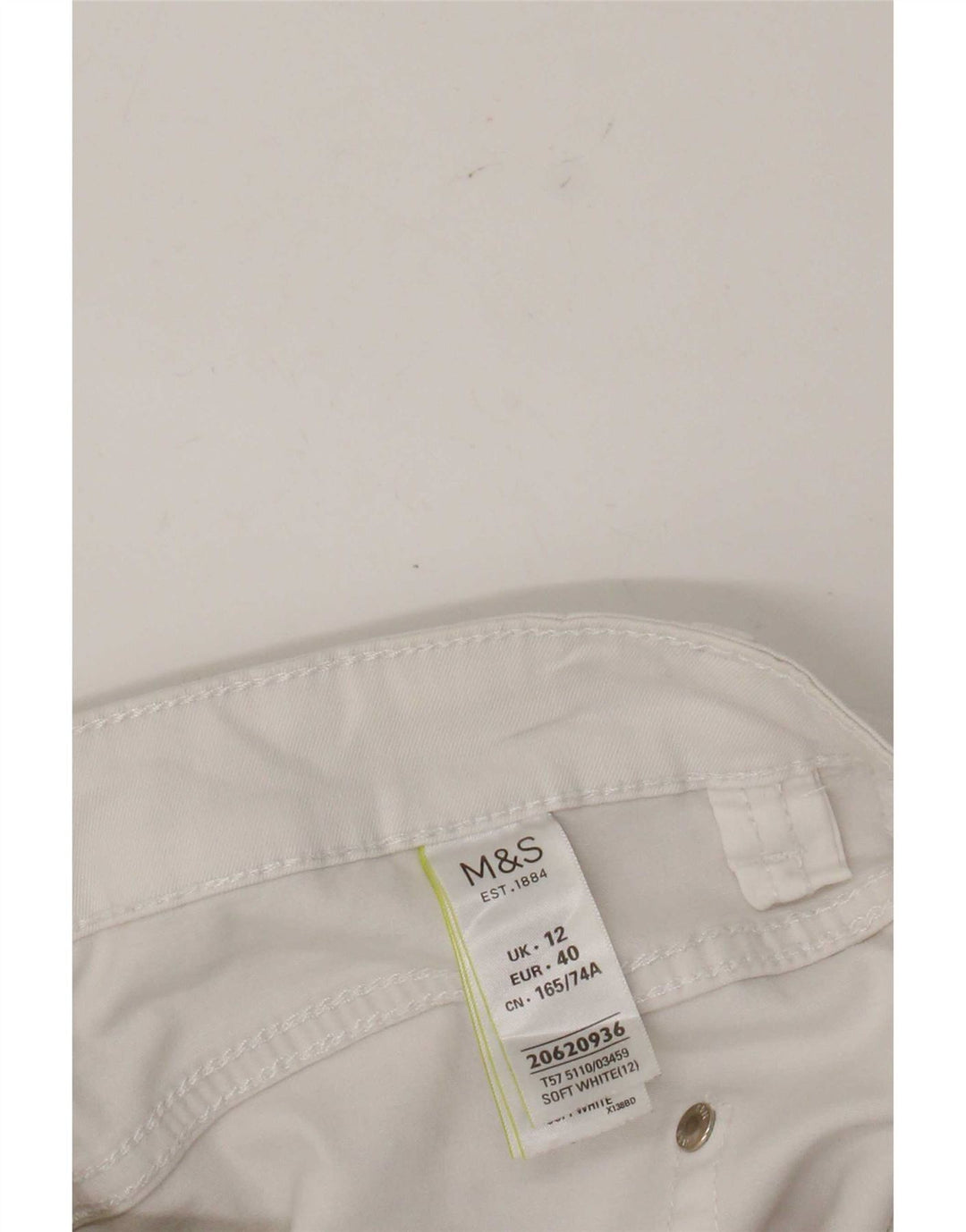 Marks & Spencer ženske kapri hlače UK 12 srednje W32 L21 bijele