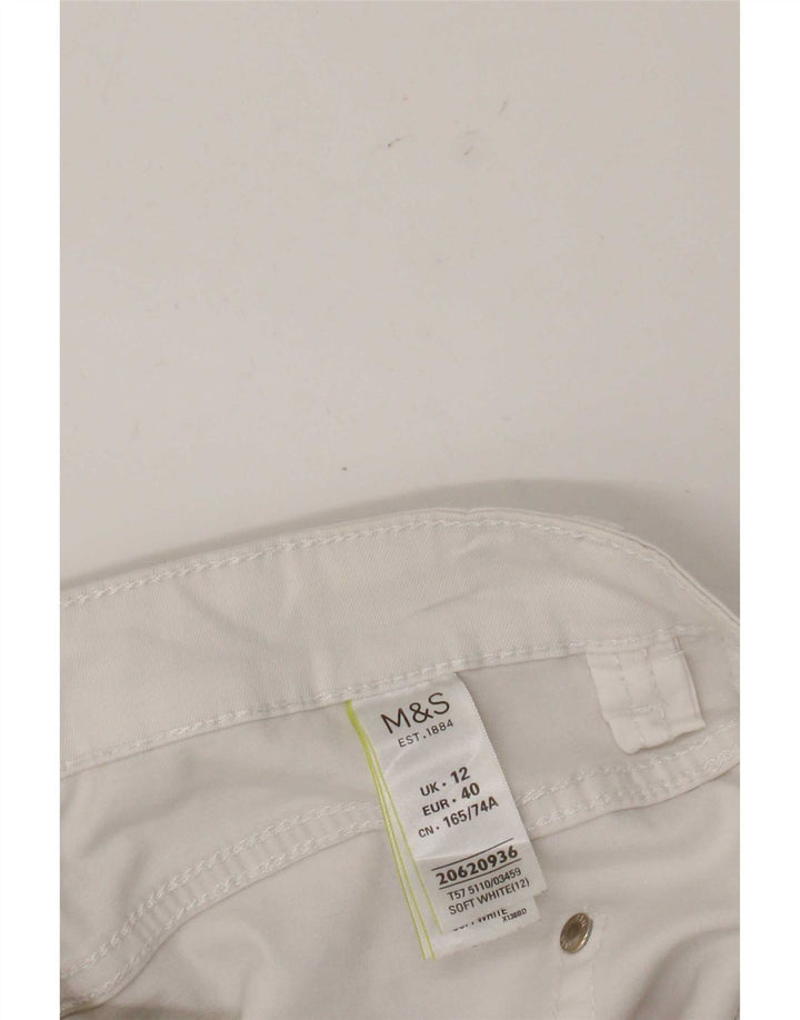 Marks & Spencer ženske kapri hlače UK 12 srednje W32 L21 bijele
