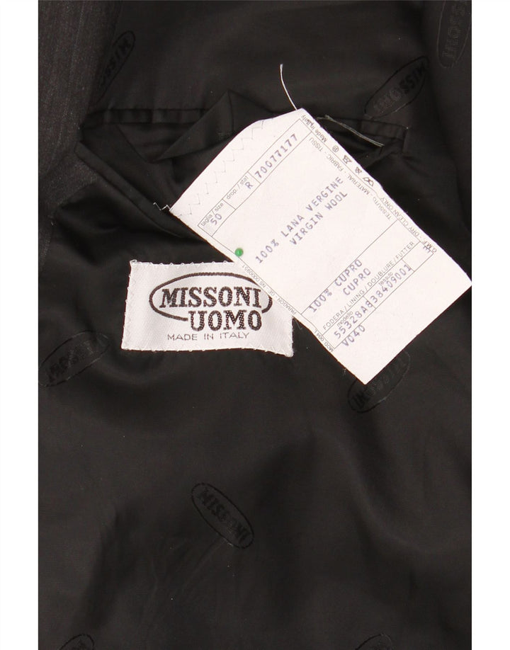 MISSONI muška jakna s dvostrukim kopčanjem Uomo IT 50 velike sive pruge