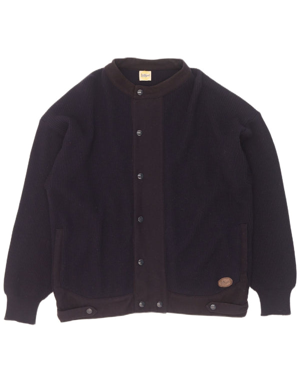 Ruffo Mens Cardigan Sweater XL Navy Blue