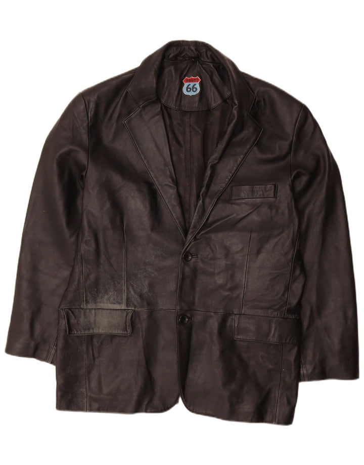 Route 66 muška kožna jakna UK 40 velika crna koža