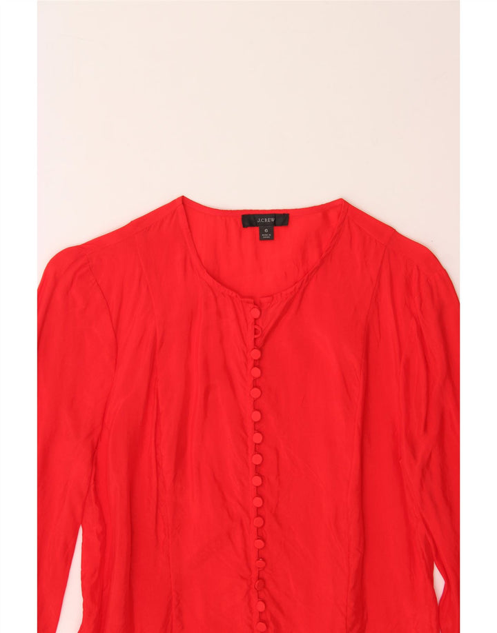 J. CREW Womens Shirt Blouse US 6 Medium Red Cupro Vintage J. Crew and Second-Hand J. Crew from Messina Hembry 