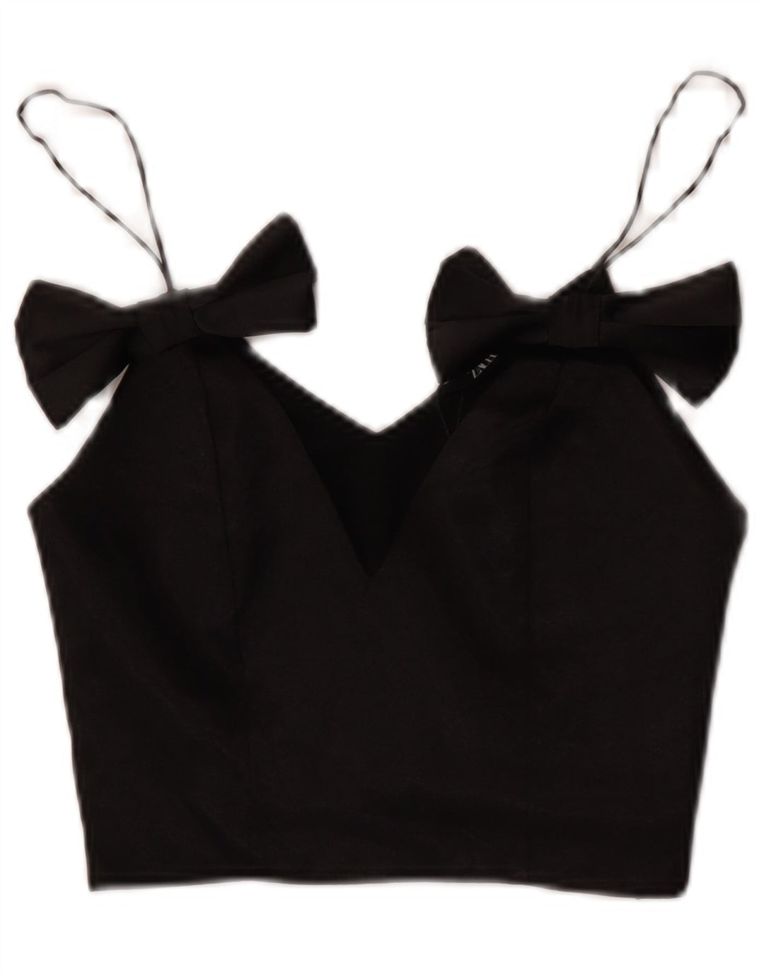 Zara ženski kratki Cami Top UK 4 XS crni poliester