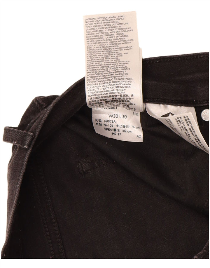 Levi's ženske traperice s curvy bootcut W30 L26 crni pamuk