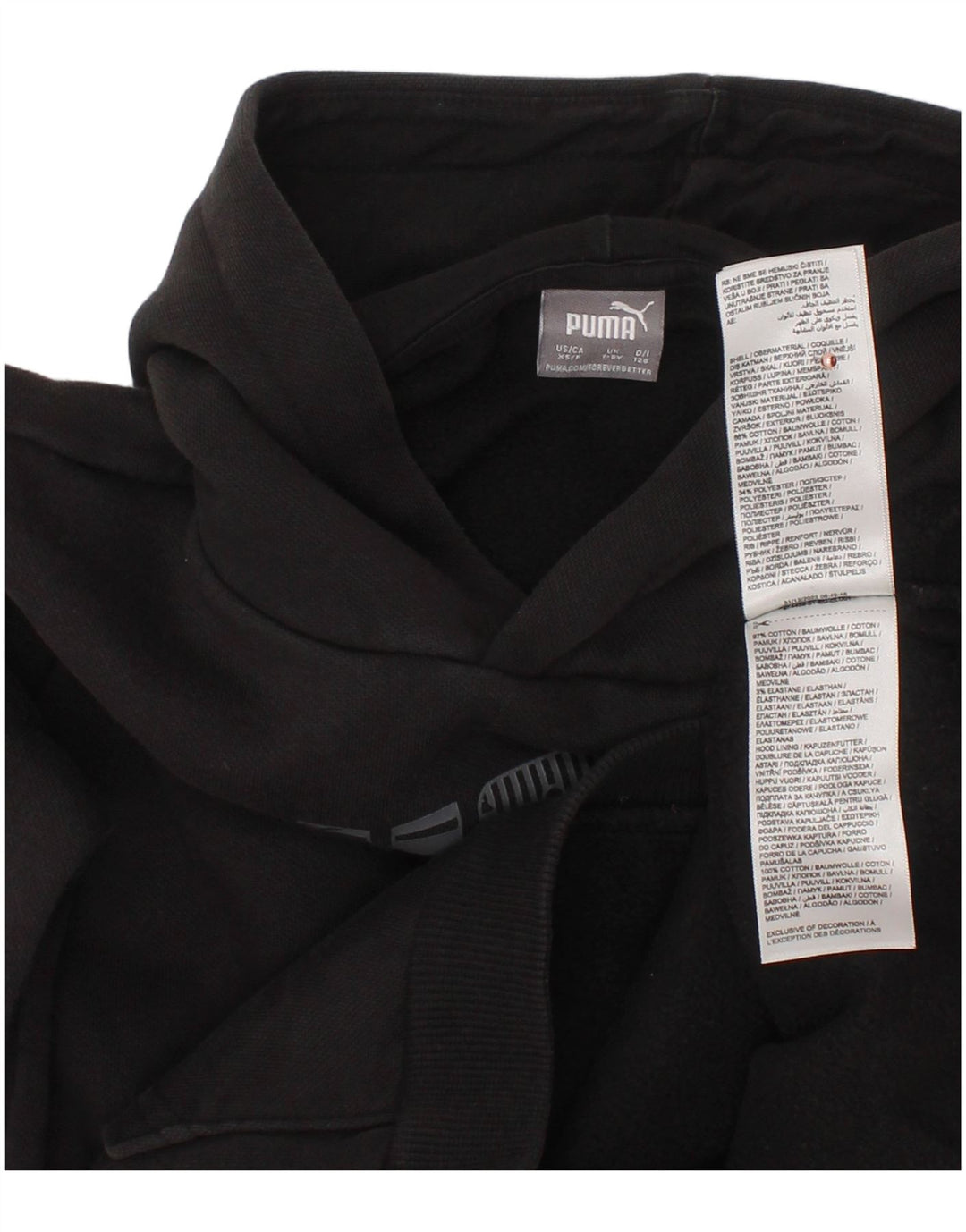 PUMA Boys Graphic Hoodie Džemper 7-8 godina crni pamuk