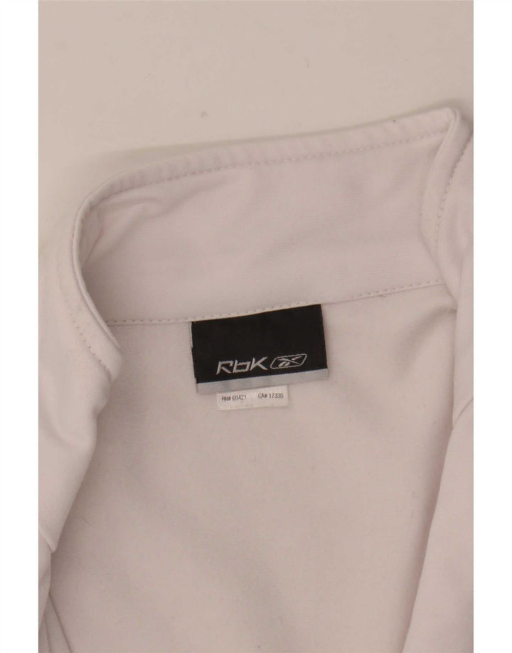 Reebok ženska gornja jakna za trenirku UK 12 Medium White Colourblock poliester
