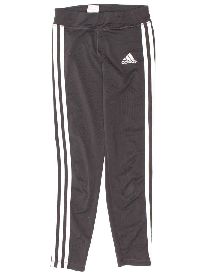 Male crne poliesterske tajice Adidas Climalite za djevojčice 9-10 godina