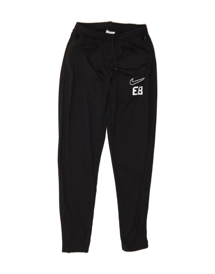 NIKE Mens Dri Fit Graphic Tracksuit Trousers Small Black Polyester Vintage Nike and Second-Hand Nike from Messina Hembry 