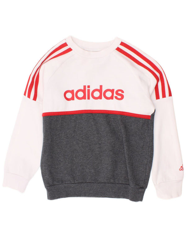 Adidas majica s grafičkim motivima za dječake, 5-6 godina, bijeli pamuk