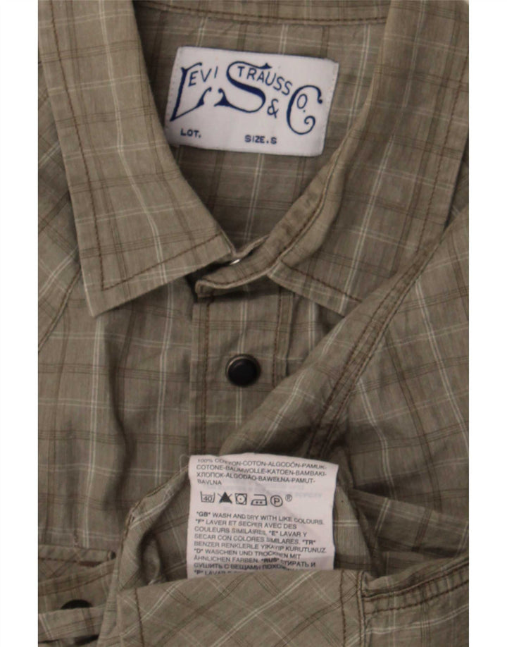 Levi's muška zapadnjačka košulja, mali zeleni karirani pamuk