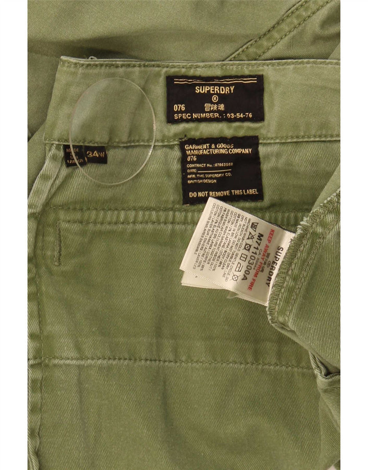 Superdry muške kargo kratke hlače W34 veliki zeleni pamuk