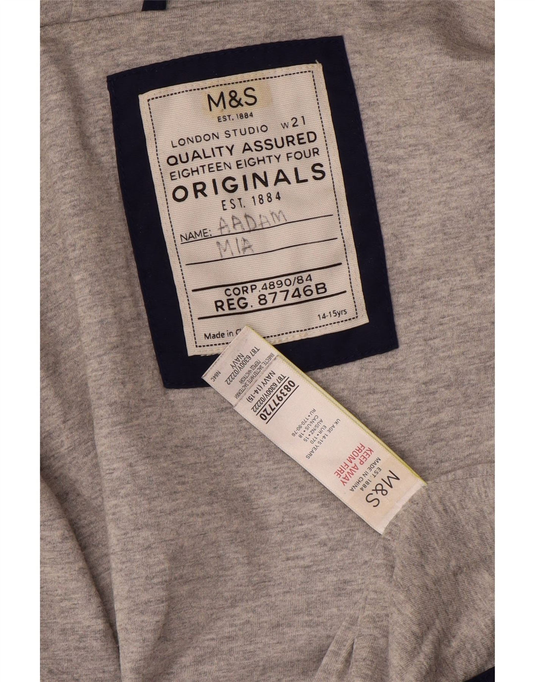 Marks & Spencer Boys Vjetrovka s kapuljačom 14-15 godina tamnoplava